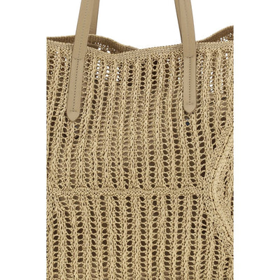 Brunello Cucinelli Beige Raffia Shoulder Bag