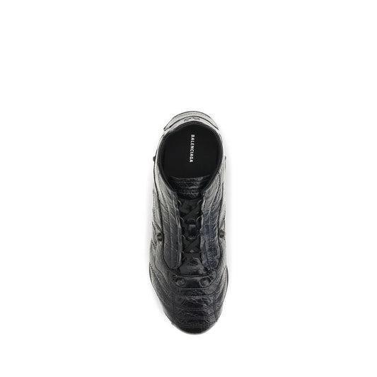 Balenciaga Black Calf Leather Bos Taurus Athletic Sneakers