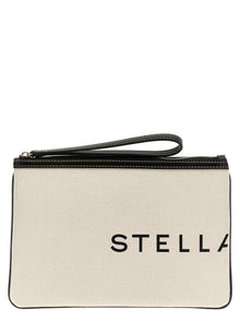 Stella McCartney Beige Cotton Clutch Bag