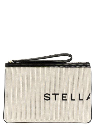 Stella McCartney Beige Cotton Clutch Bag