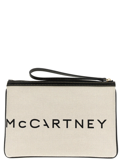 Stella McCartney Beige Cotton Clutch Bag