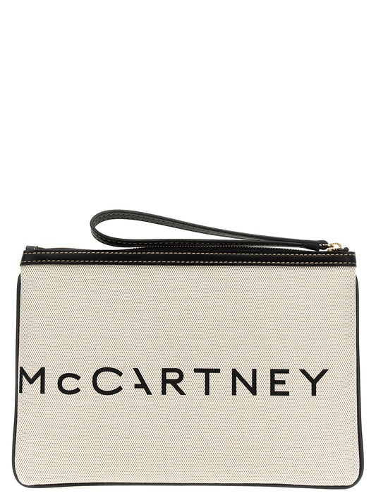 Stella McCartney Beige Cotton Clutch Bag