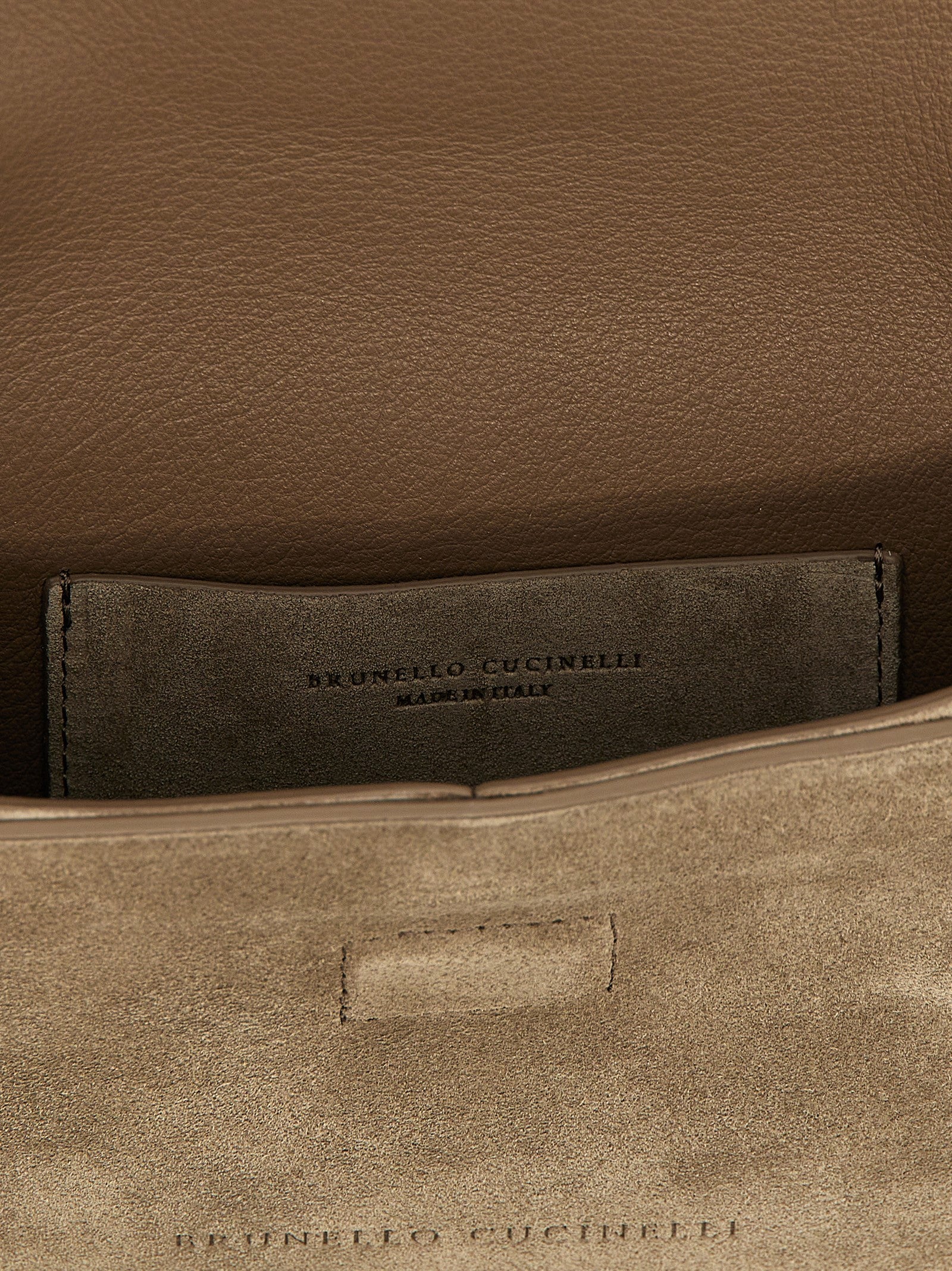 Brunello Cucinelli Gray Calfskin Clutch Bag