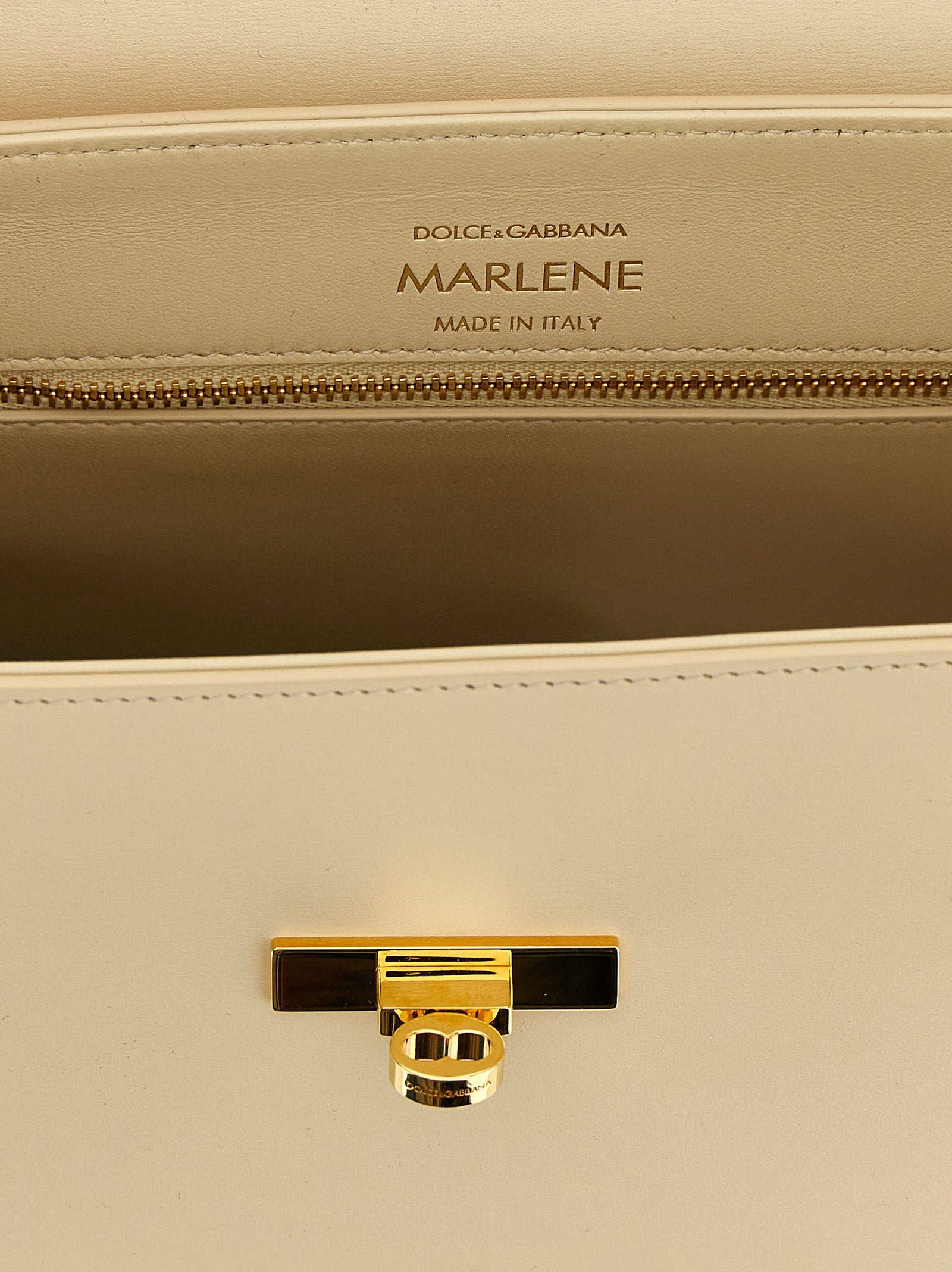 Dolce & Gabbana White Lamb Leather Handbag