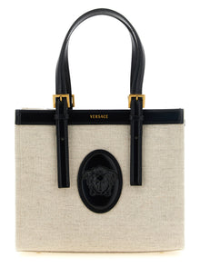 Versace Beige Linen Tote Bag