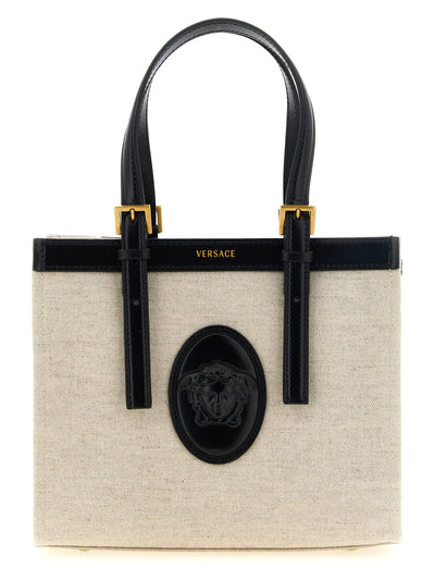 Versace Beige Linen Tote Bag