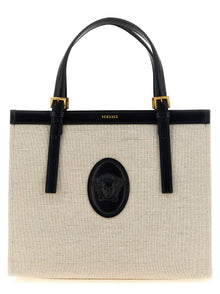 Versace Beige Leather Tote Bag