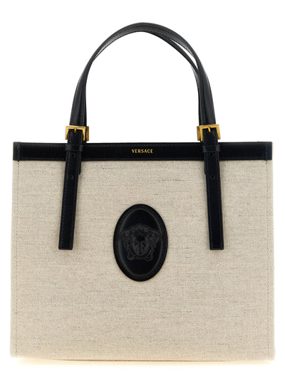 Versace Beige Leather Tote Bag