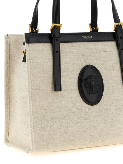 Versace Beige Leather Tote Bag