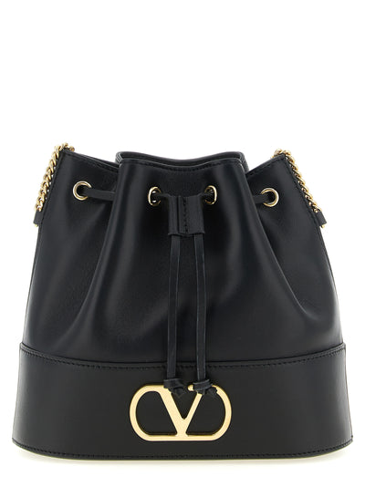 Valentino Garavani Black Lamb Leather Crossbody Bag