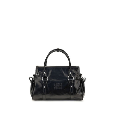 Miu Miu Black Calf Leather Bos Taurus Handbag