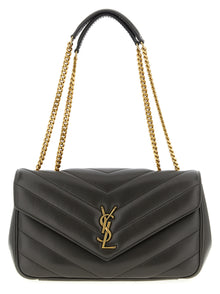 Saint Laurent Brown Lamb Leather Shoulder Bag
