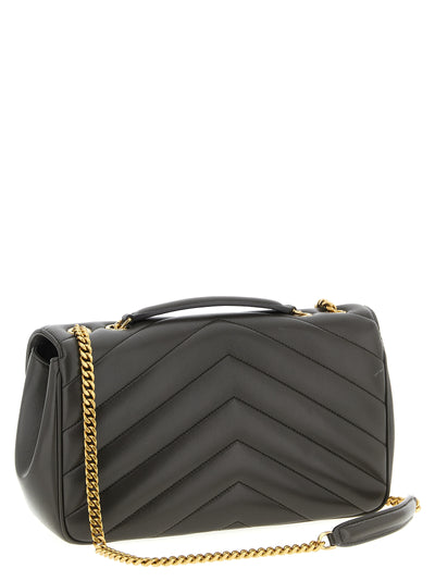 Saint Laurent Brown Lamb Leather Shoulder Bag