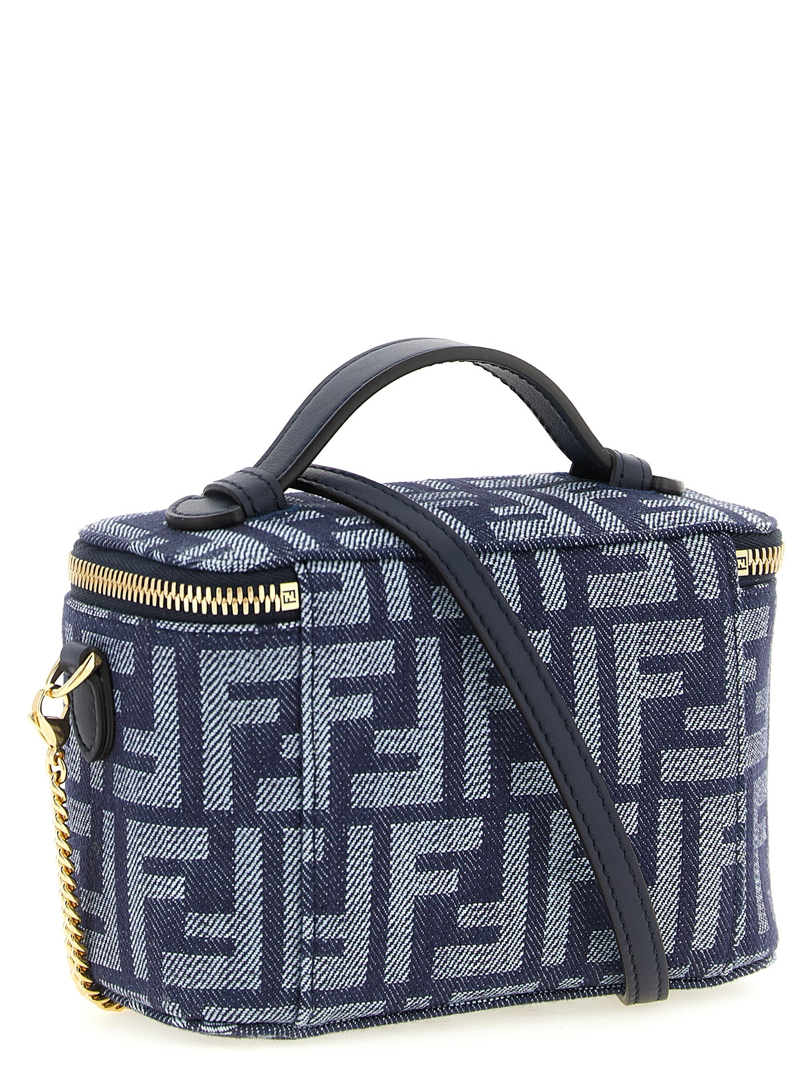 Fendi Blue Cotton Handbag