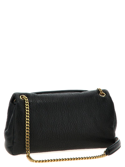 Saint Laurent Black Leather Shoulder Bag