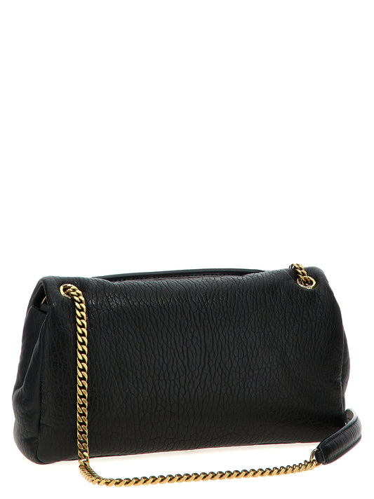 Saint Laurent Black Leather Shoulder Bag