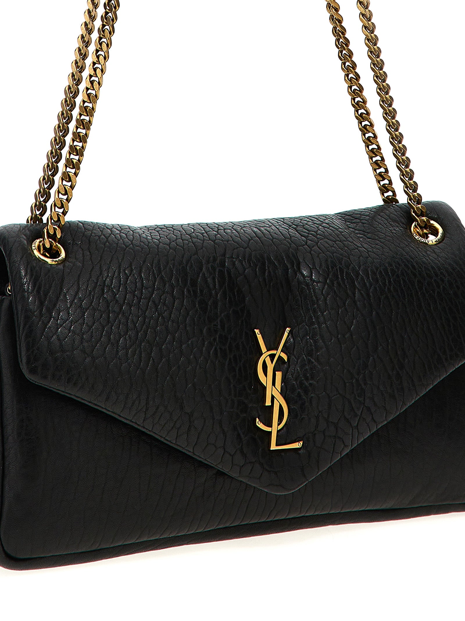 Saint Laurent Black Leather Shoulder Bag