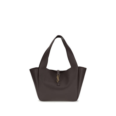 Saint Laurent Brown Calf Leather Bos Taurus Shoulder Bag