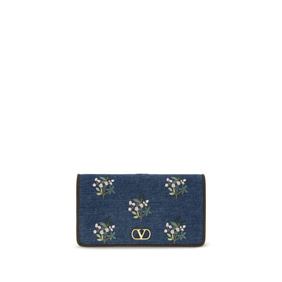 Valentino Garavani Blue Cotton Shoulder Bag