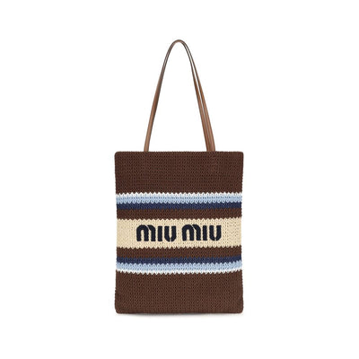 Miu Miu Multicolor Recycled Cotton Shoulder Bag