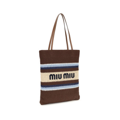 Miu Miu Multicolor Recycled Cotton Shoulder Bag