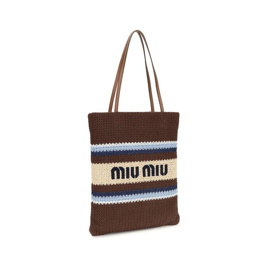 Miu Miu Multicolor Recycled Cotton Shoulder Bag