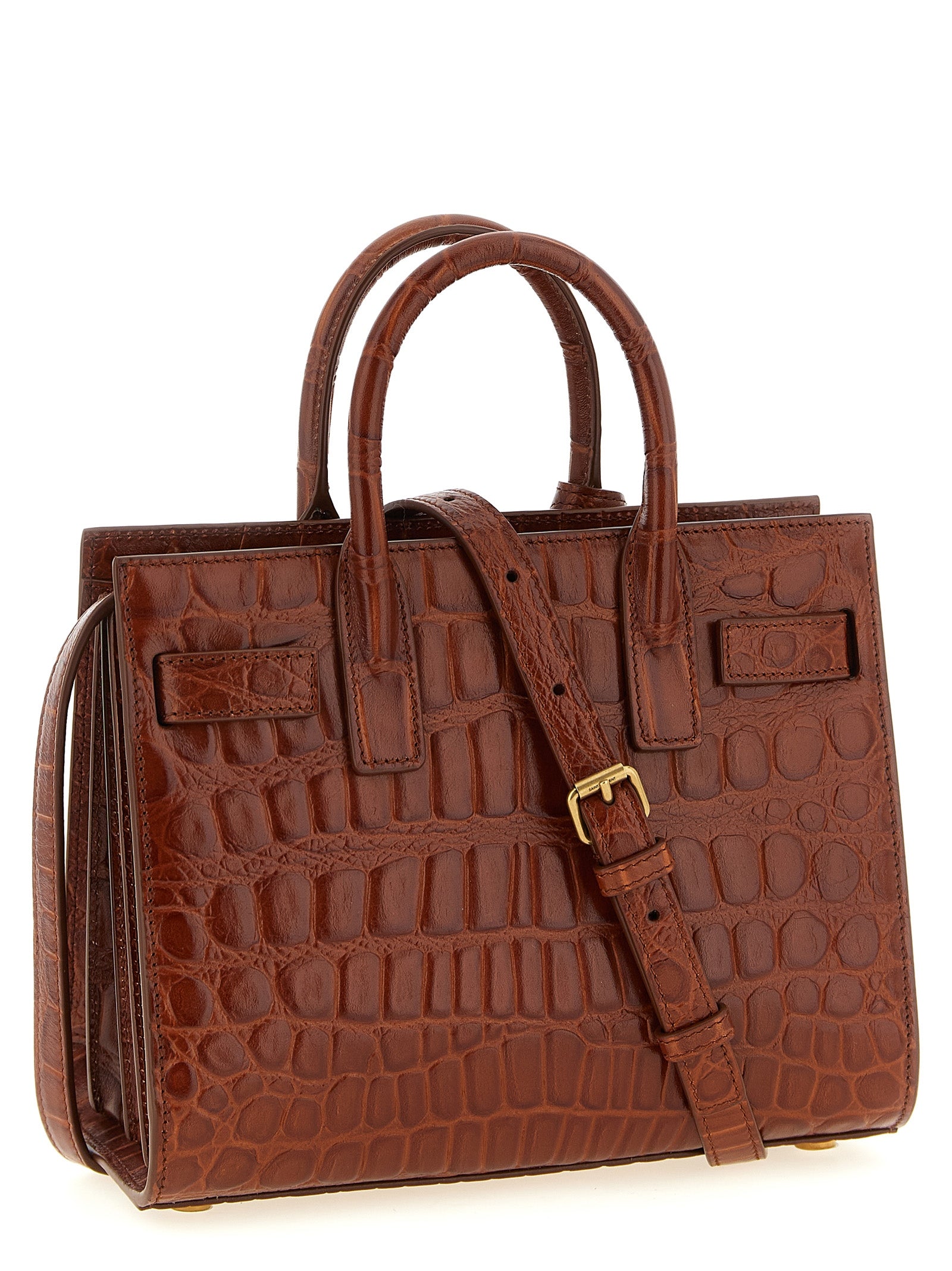 Saint Laurent Brown Calfskin Handbag