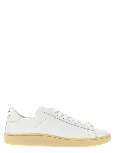 Valentino Garavani White Calfskin Low Top Sneakers