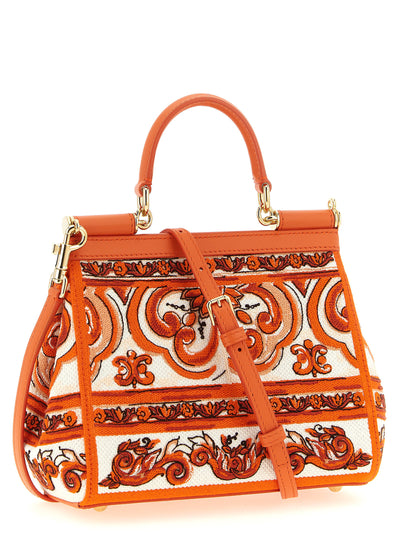 Dolce & Gabbana Orange Cotton Handbag