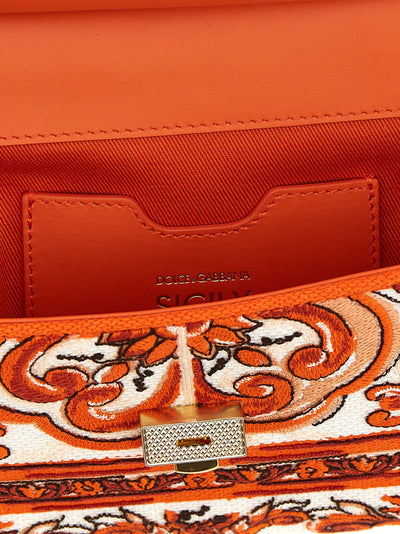 Dolce & Gabbana Orange Cotton Handbag