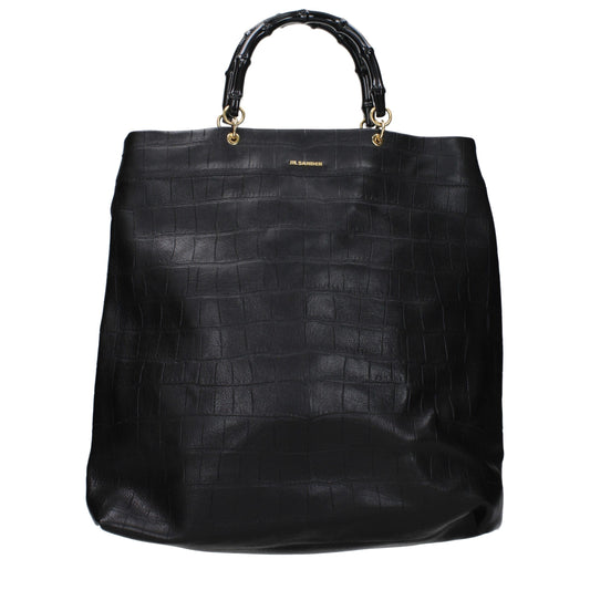 Jil Sander Black Leather Handbag