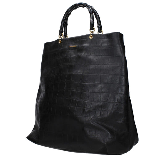 Jil Sander Black Leather Handbag