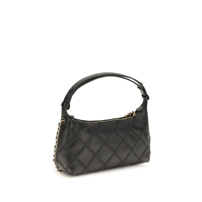 Tory Burch Black Lamb Ovis Aries Aries Clutch Bag