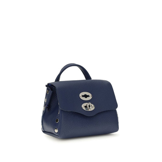 Zanellato Blue Calf Leather Bos Taurus Shoulder Bag