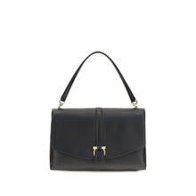 Ferragamo Black Calf Leather Bos Taurus Shoulder Bag