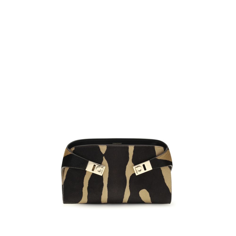 Ferragamo Brown Hair Shoulder Bag
