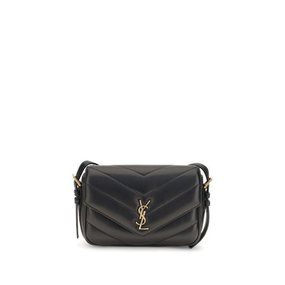 Saint Laurent Black Lamb Ovis Aries Aries Shoulder Bag