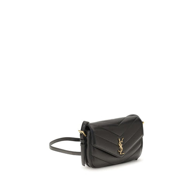 Saint Laurent Black Lamb Ovis Aries Aries Shoulder Bag