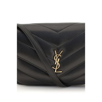 Saint Laurent Black Lamb Ovis Aries Aries Shoulder Bag