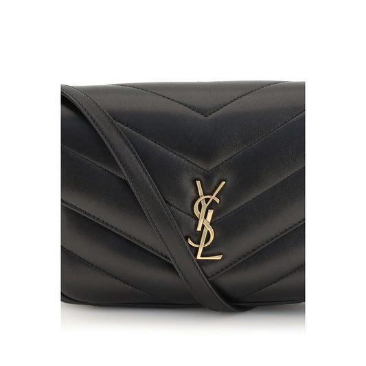 Saint Laurent Black Lamb Ovis Aries Shoulder Bag