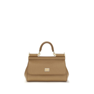 Dolce & Gabbana Beige Calf Leather Bos Taurus Handbag