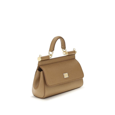 Dolce & Gabbana Beige Calf Leather Bos Taurus Handbag