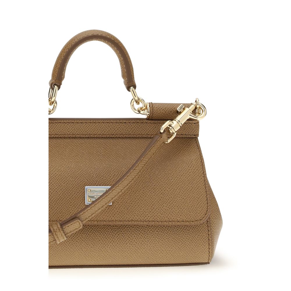 Dolce & Gabbana Beige Calf Leather Bos Taurus Handbag