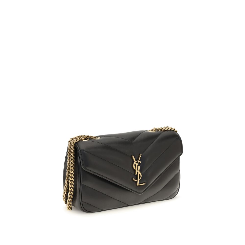 Saint Laurent Black Lamb Ovis Aries Aries Shoulder Bag