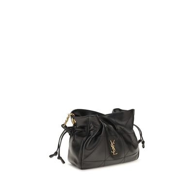 Saint Laurent Black Lamb Ovis Aries Aries Clutch Bag