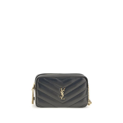 Saint Laurent Black Lamb Ovis Aries Aries Shoulder Bag