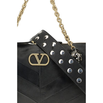 Valentino Garavani Black Lamb Ovis Aries Aries Shoulder Bag