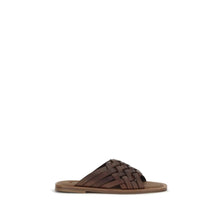Miu Miu Brown Calf Leather Bos Taurus Flat Sandals