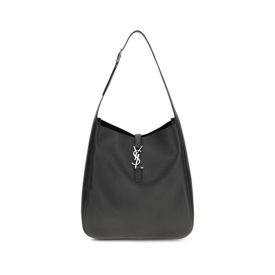 Saint Laurent Black Calf Leather Bos Taurus Shoulder Bag