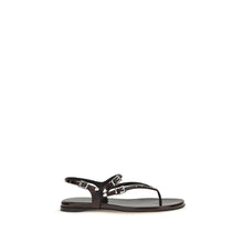 Chloé Black Calf Leather Bos Taurus Flat Sandals